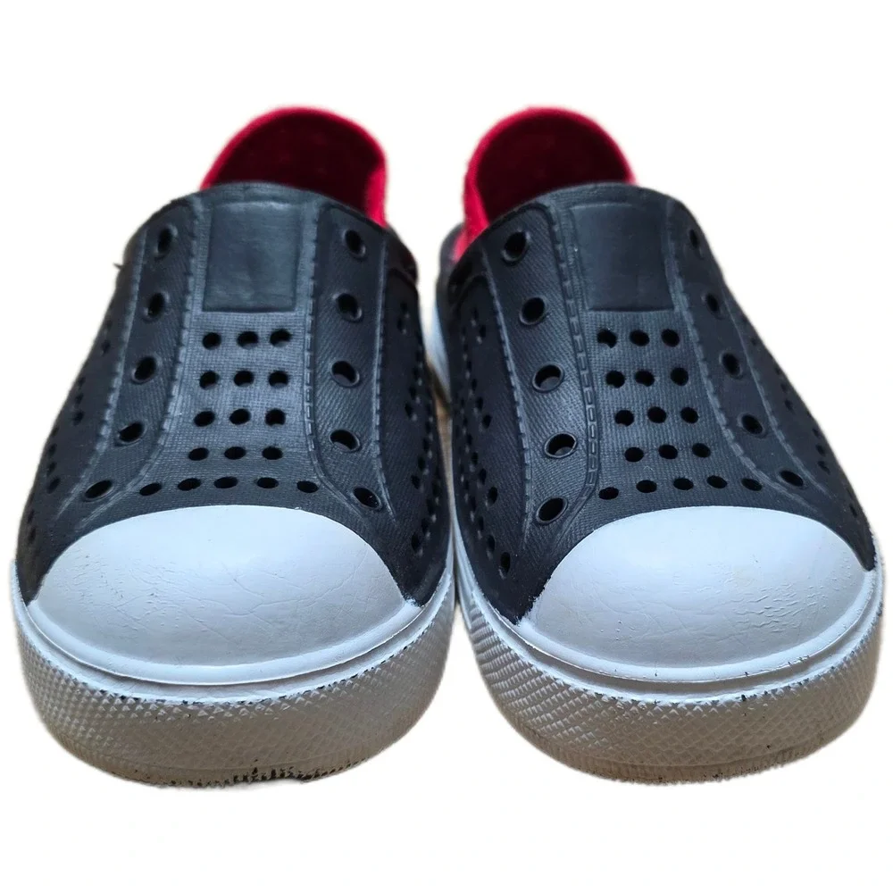 Kids Slip On Clogs Water Shoes Boy's Size 9 Black Red Summer‎ Beach Play